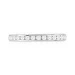 Alliance or 750 blanc tour complet diamants 2.5mm - vue 3