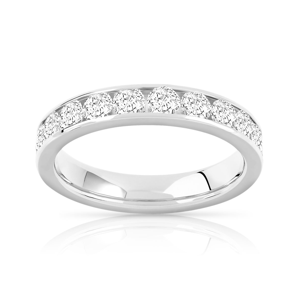 Alliance or 750 blanc diamant H/SI