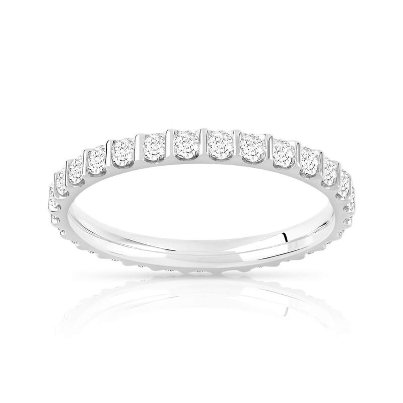 Alliance or 750 blanc diamant H/SI - vue 1