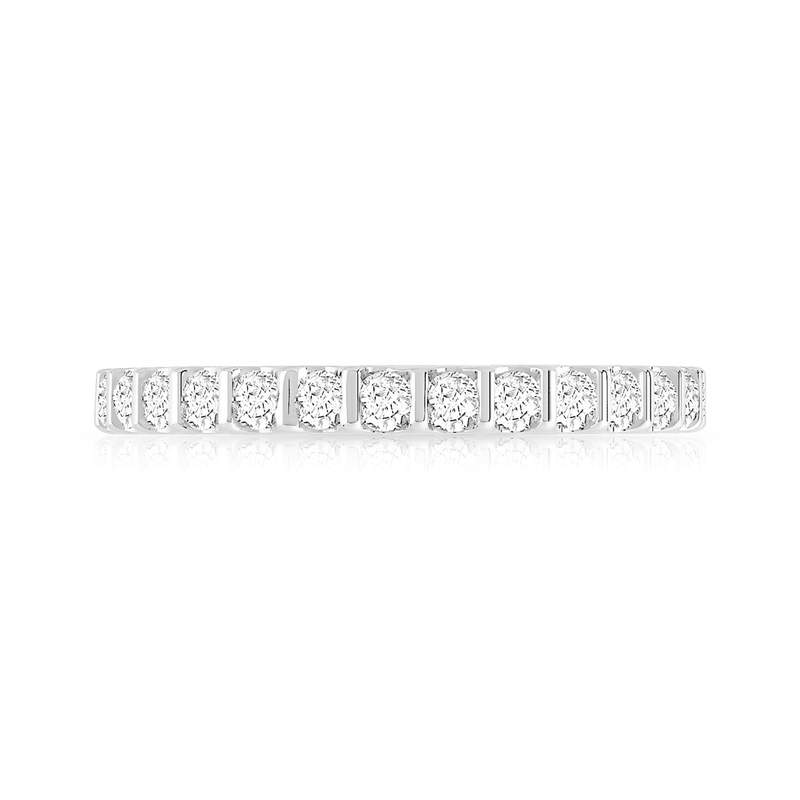 Alliance or 750 blanc diamant H/SI - vue 3