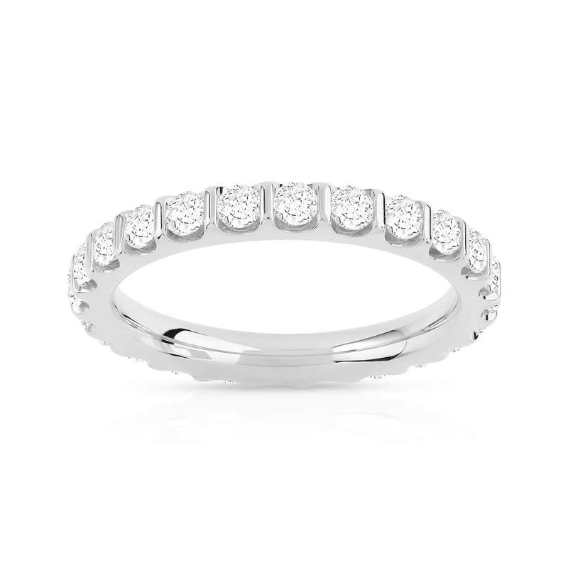 Alliance or 750 blanc diamant H/SI - vue 1