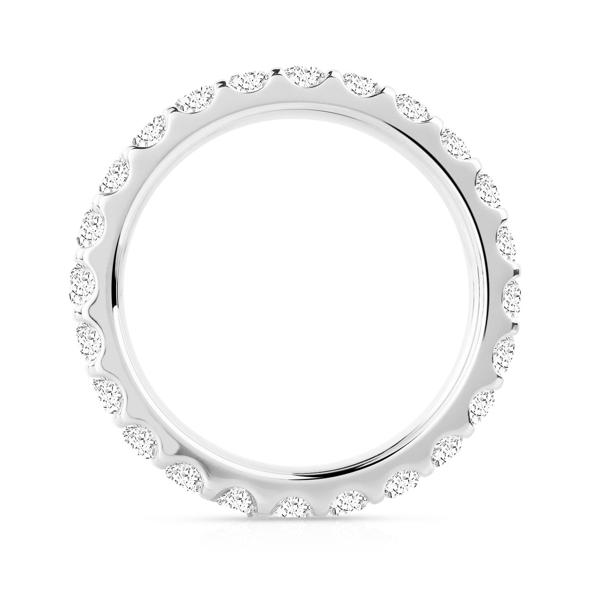 Alliance or 750 blanc diamant H/SI - vue 2