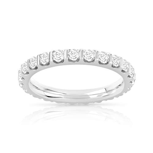 Alliance or 750 blanc diamant H/SI