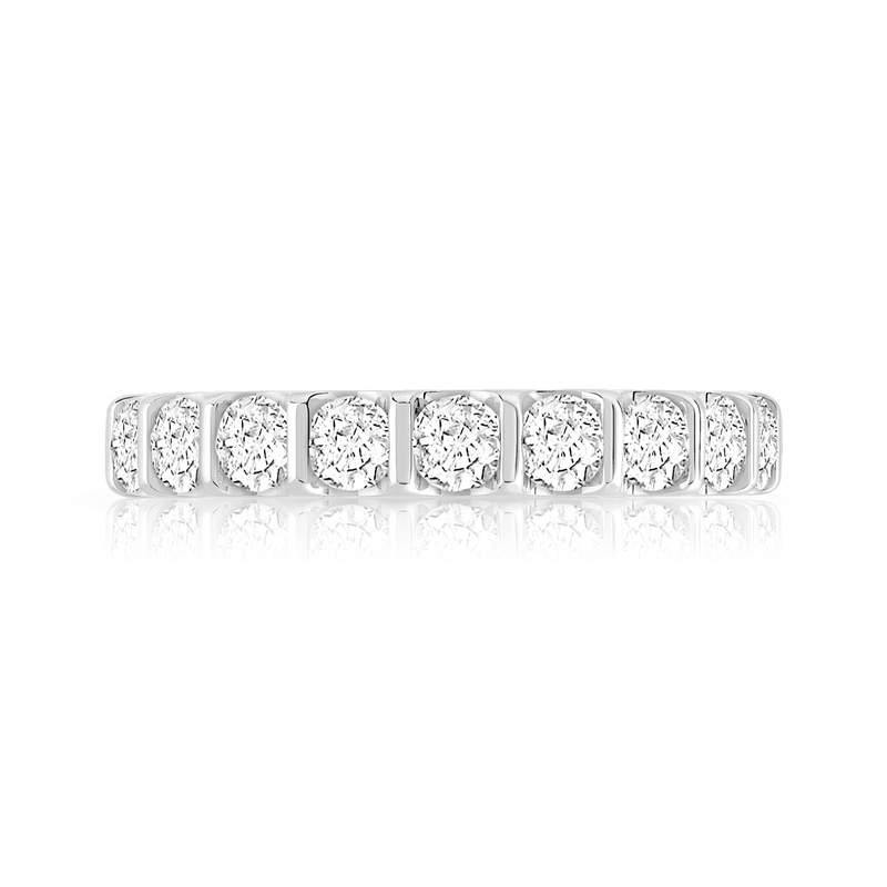 Alliance or 750 blanc diamant H/SI - vue 3