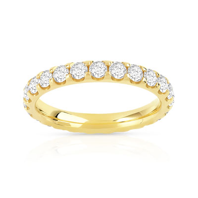 Alliance or 750 jaune diamant H/SI