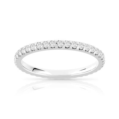 Alliance or 750 blanc diamant H/SI