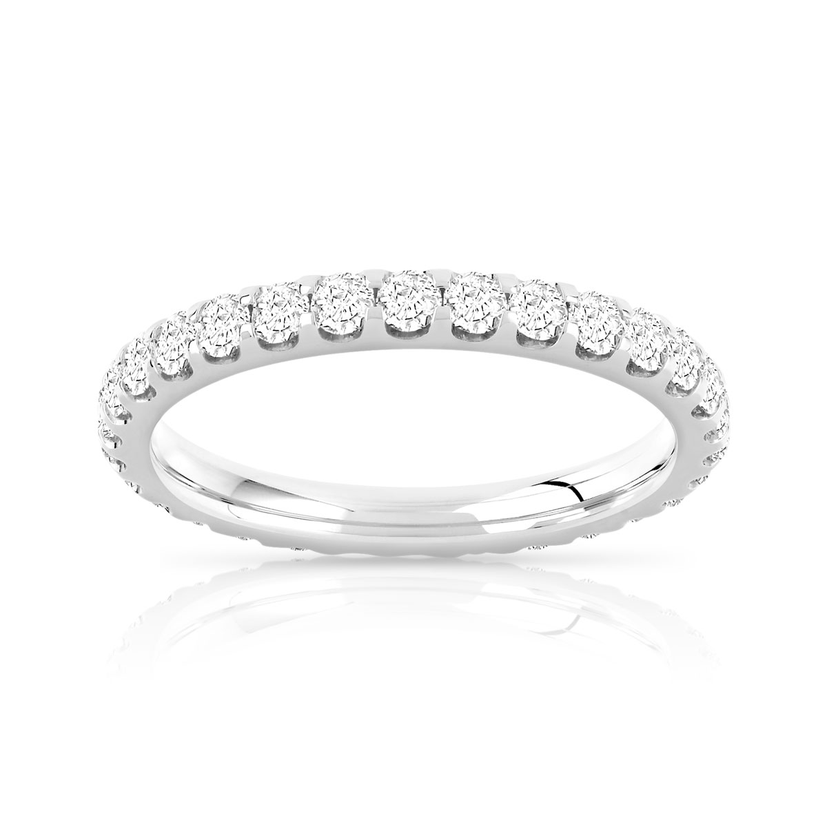 Alliance or 750 blanc diamant H/SI