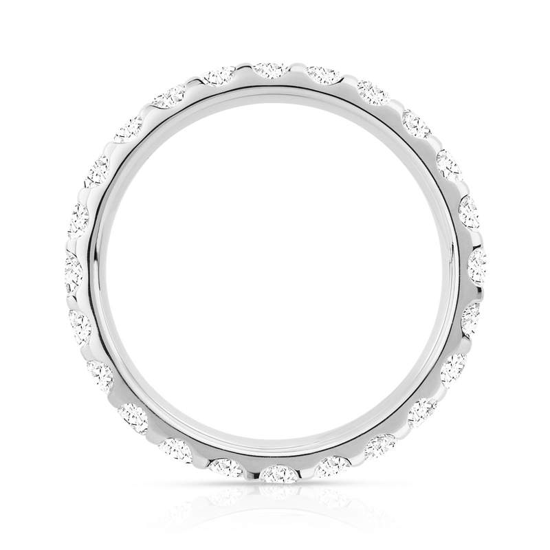 Alliance or 750 blanc diamant H/SI - vue 2