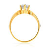 Bague solitaire or 750 jaune diamant 1 carat H/P1 - vue V2