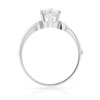 Bague solitaire or 750 blanc diamant 1 carat - vue V2