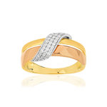 Bague 3 ors 750 diamants - vue 1