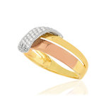 Bague 3 ors 750 diamants - vue D1