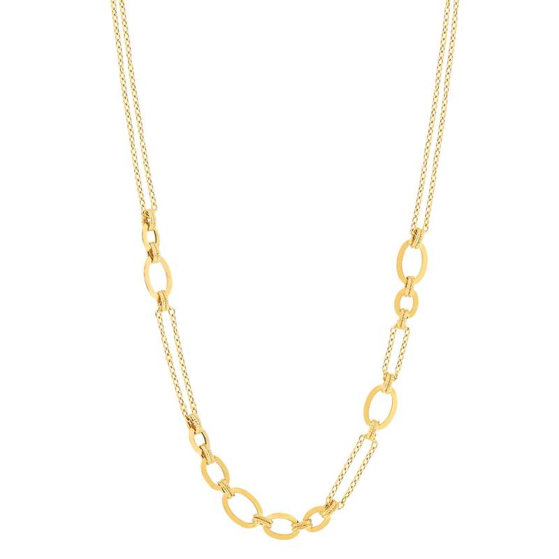 Collier or jaune 750 - vue 2