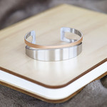 Bracelet jonc acier 2 tons rose diamètre 70 mm - vue D3