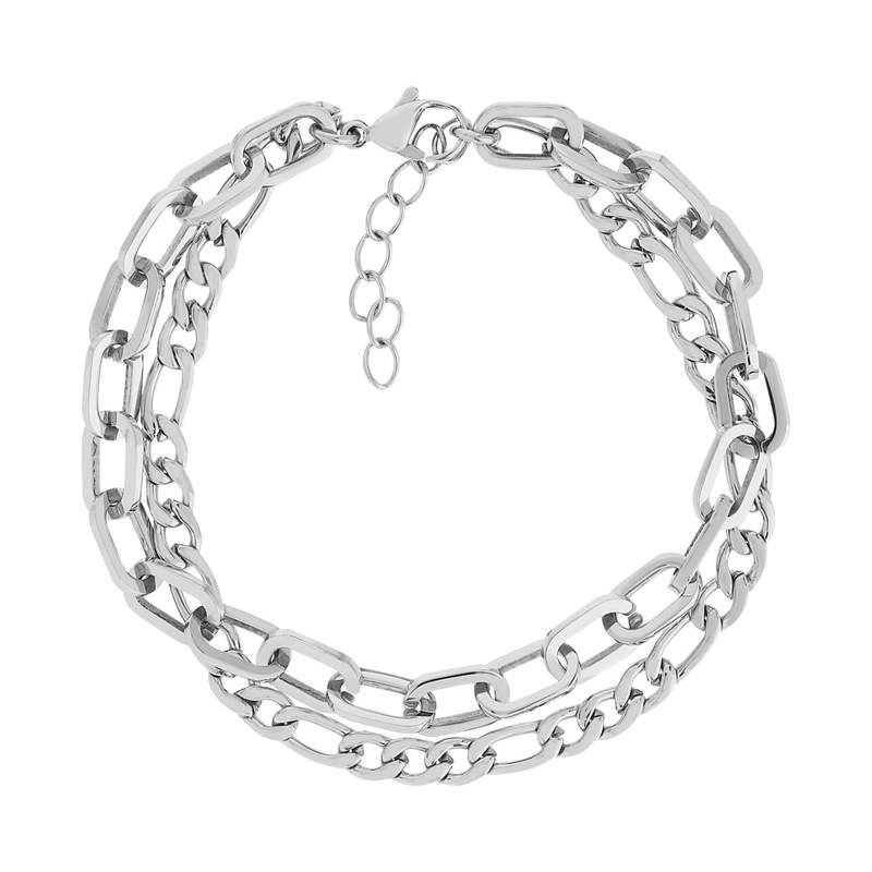 Bracelet acier 21,5 cm - vue 1
