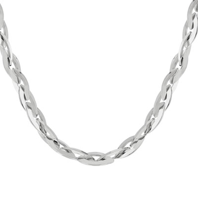 Collier acier maille fantaisie 50 cm
