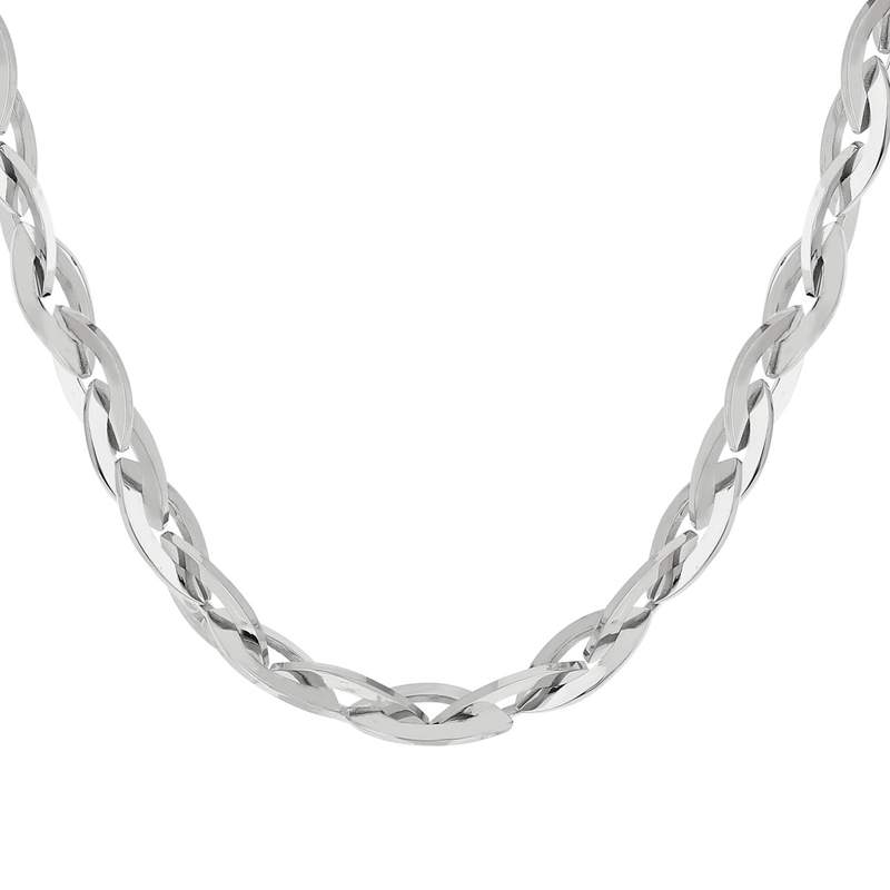 Collier acier maille fantaisie 50 cm - vue 1