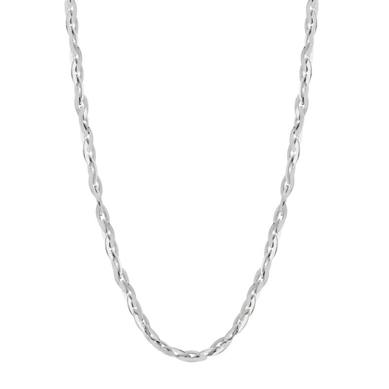 Collier acier maille fantaisie 50 cm - vue 2