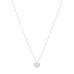 Collier acier maille forçat coeur 45 cm - vue 2