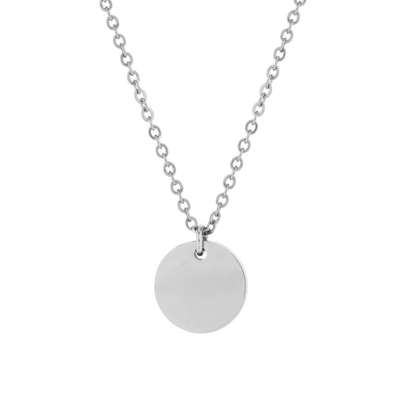 Collier acier maille forçat 45 cm - vue 1