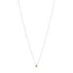 Collier acier maille forçat motif 3 tons 50 cm - vue 2