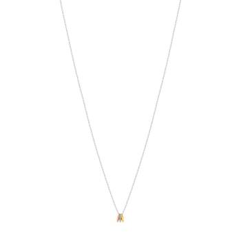Collier acier maille forçat motif 3 tons 50 cm