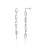 Boucles d'oreilles pendants acier - vue 1