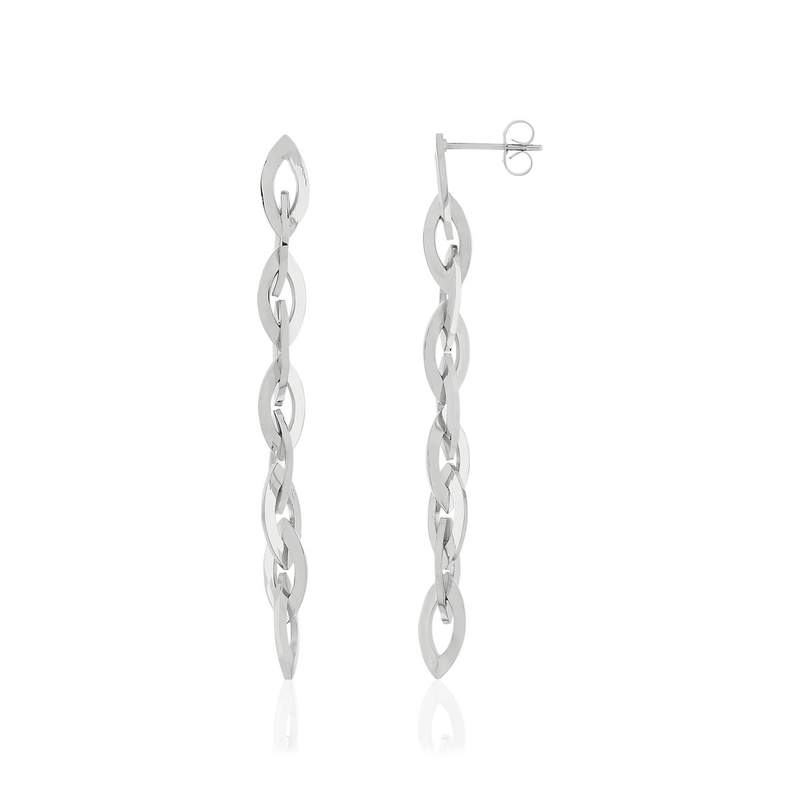 Boucles d'oreilles pendants acier - vue 1