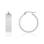 Boucles d'oreilles créoles acier 25 mm - vue 1