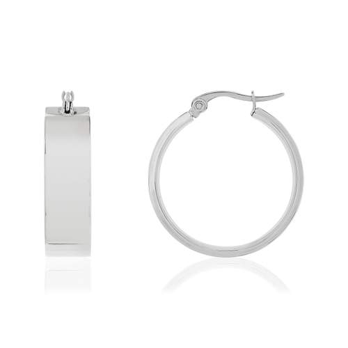 Boucles d'oreilles créoles acier 25 mm