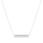 Collier or blanc 375 diamants 42 cm - vue 1