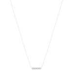 Collier or blanc 375 diamants 42 cm - vue 2