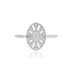 Bague or blanc 375 diamants - vue 3