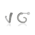 Boucles d'oreilles clous acier - vue 1