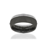 8 mm black-coated steel wedding band - view 1