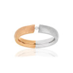 Alliance acier 2 tons rose zirconia blanc 4 mm - vue 1