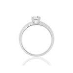 Solitaire or blanc 750 diamant 0.50 carat H/SI - vue 2