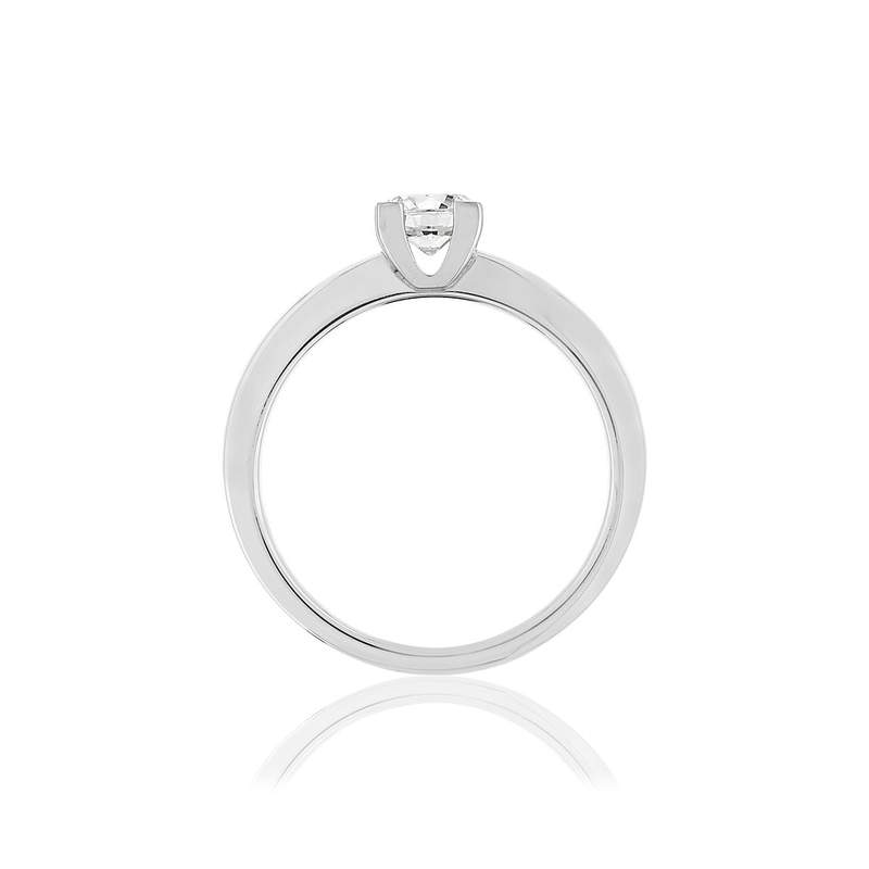 Solitaire or blanc 750 diamant 0.50 carat H/SI - vue 2