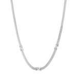 Collier argent 925 croix zirconias 45 cm. - vue 2