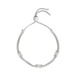Bracelet argent 925 croix zirconias. - vue 1