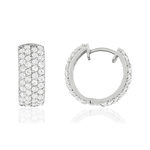 Créoles argent 925 zirconias - vue 1