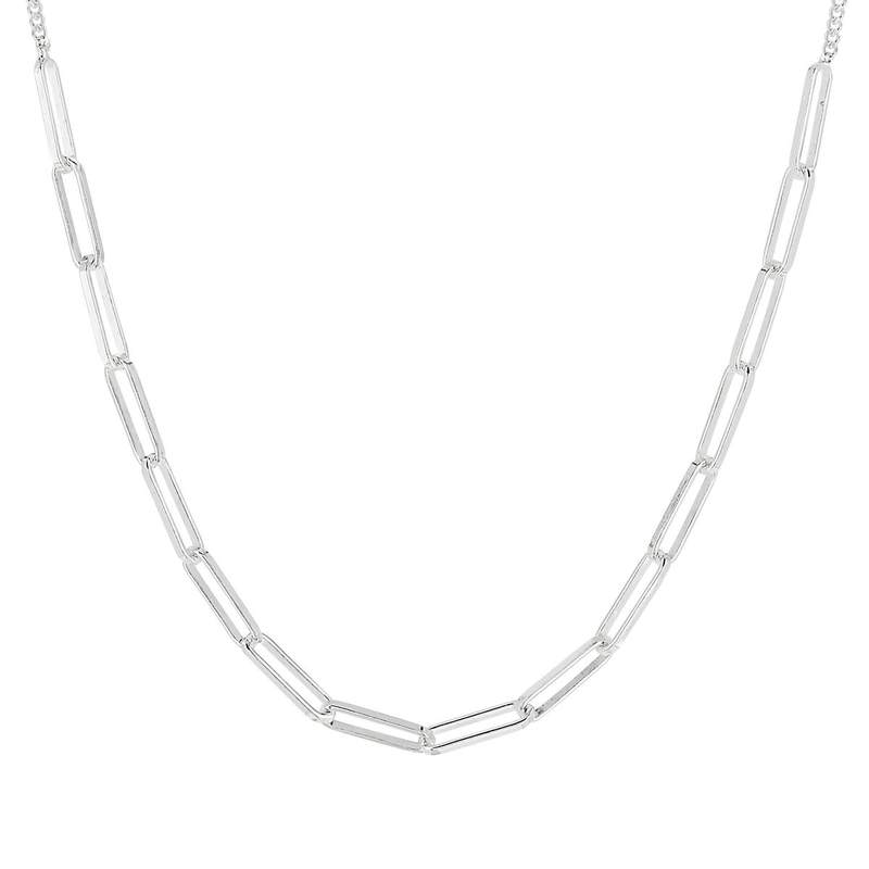 Collier argent 925, chaines combinées 45 cm - vue 1