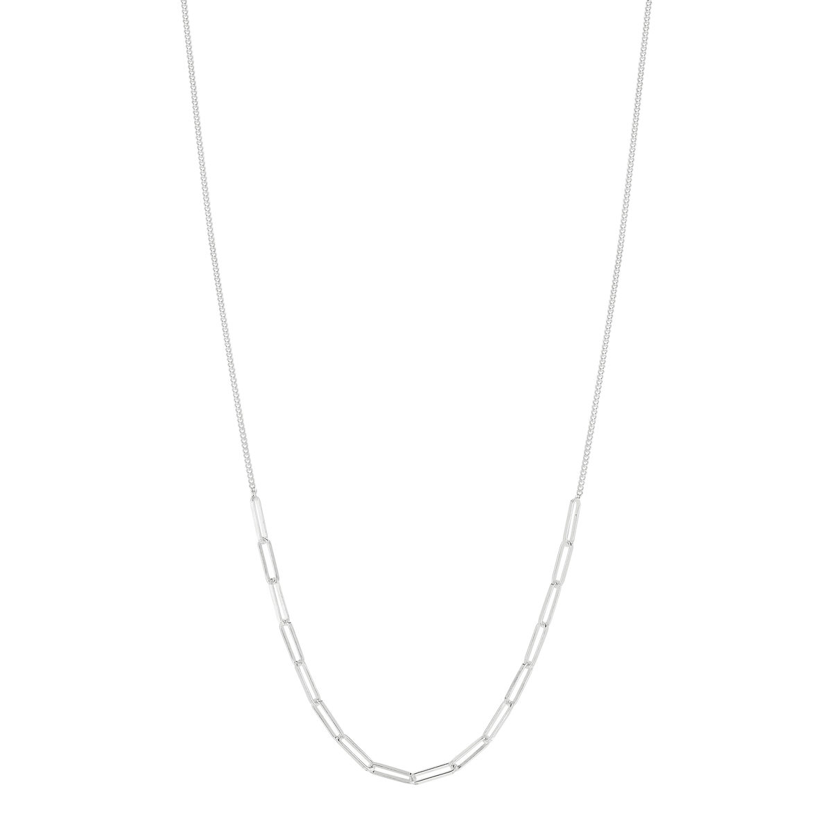 Collier argent 925, chaines combinées 45 cm - vue 2