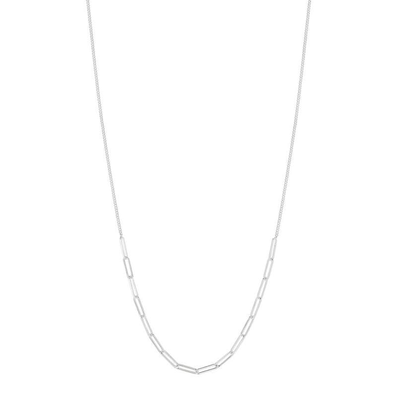 Collier argent 925, chaines combinées 45 cm - vue 2