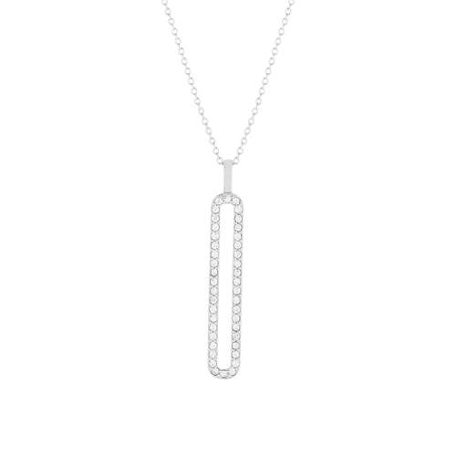 Collier argent 925 zirconias 45 cm