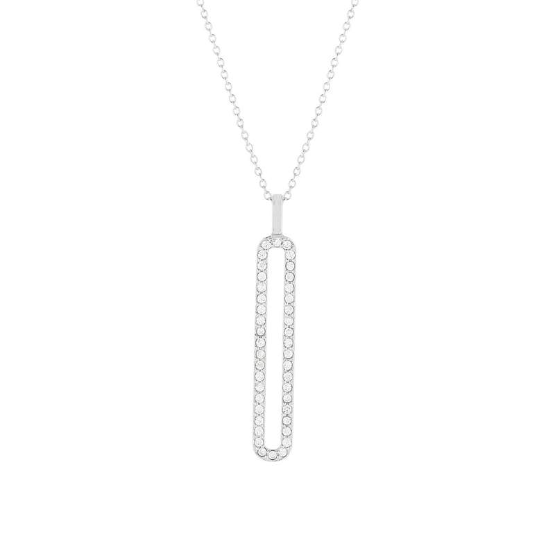 Collier argent 925 zirconias 45 cm - vue 1