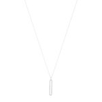 925 zilveren zirkonia ketting 45 cm - bekijk 2
