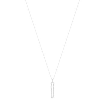 Collier argent 925 zirconias 45 cm