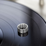 Bague argent 925 motif maille gourmette - vue D1