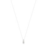 Collier argent 925 motif maille gourmette zirconia 45 cm - vue 2